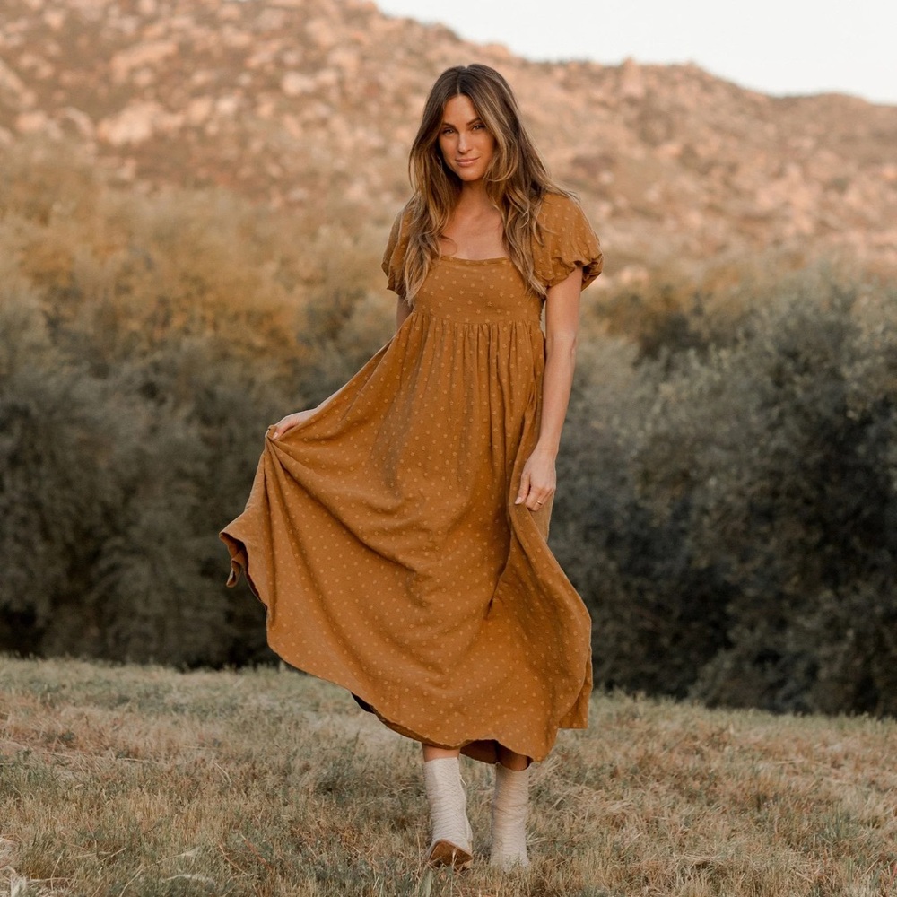 Rylee + Cru Brown Maxi Dress